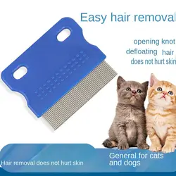 Fine Metal Teeth Pet Accessories For Cat Dog Pet Flea Rakes Hair Shedding Comb Nit Lice Eggs  Removal Fur Removal Brush