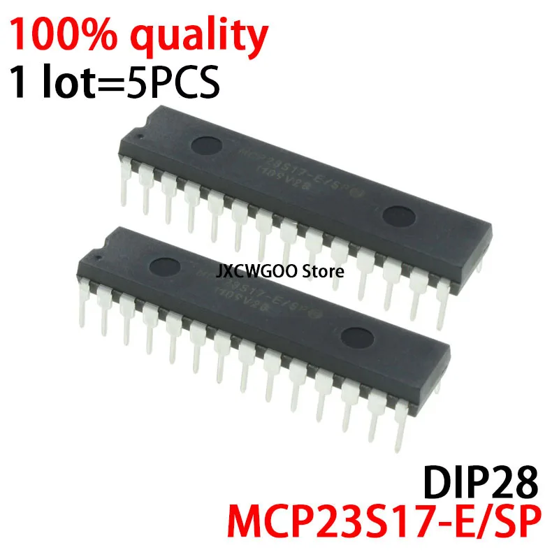 New original MCP23S17-E/SP MCP23S17 MCP23S17-E DIP28 5PCS/LOT