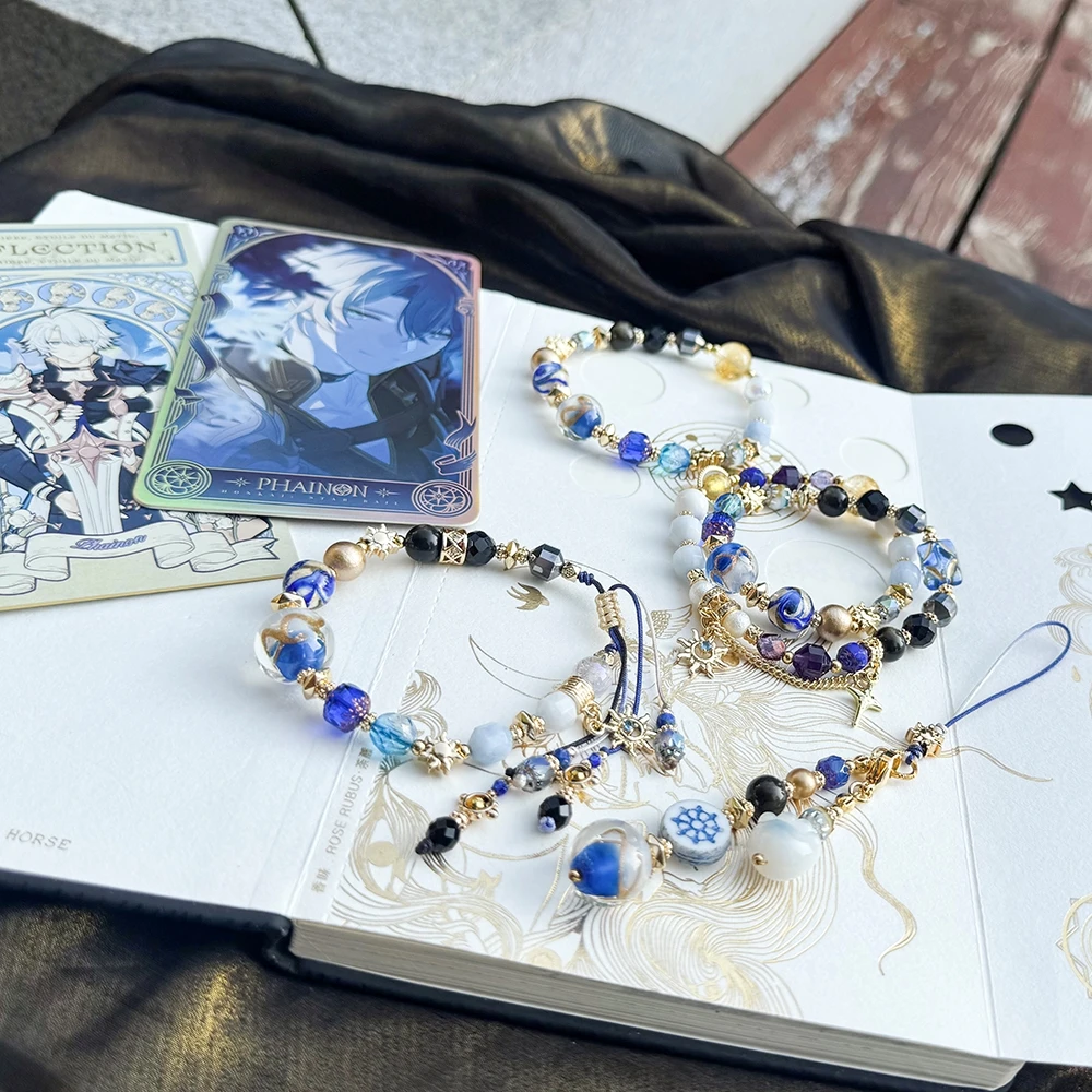 Phainon Impression Bracelet Honkai: Star Rail 동료 파생 제품 천연석 팔찌 쥬얼리 휴대폰 체인