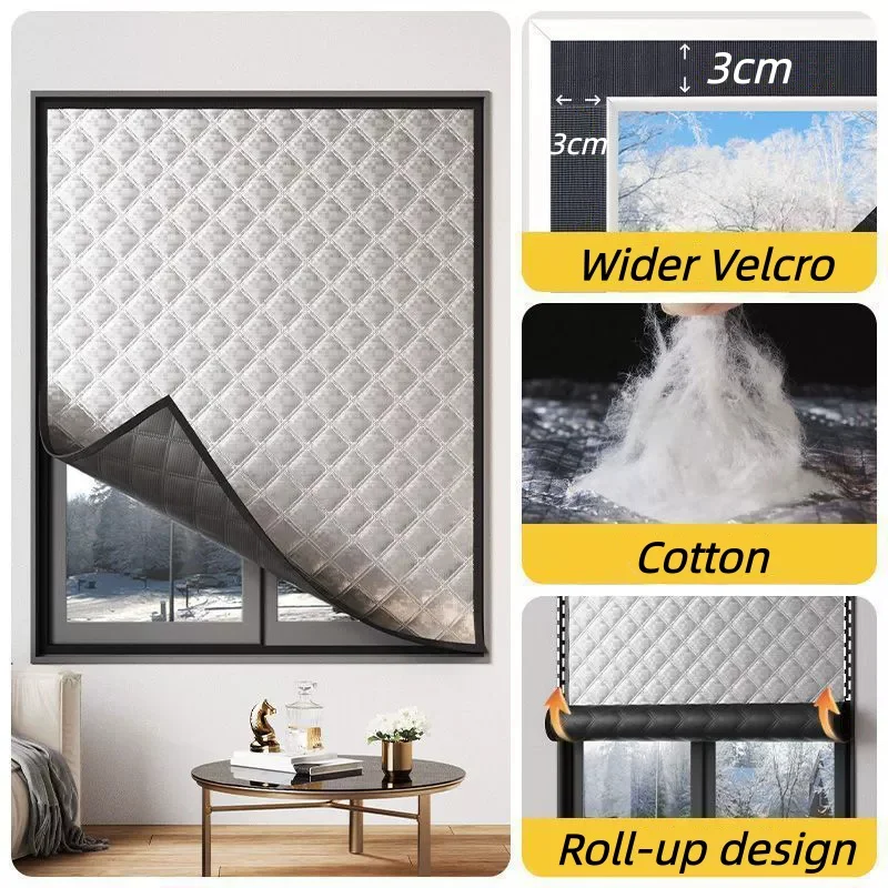 Winter Warm Curtains, Insulated Windproof Sealed Windows, Cold Proof And Insulated, Screen Windows，Shading, Sound Insulation