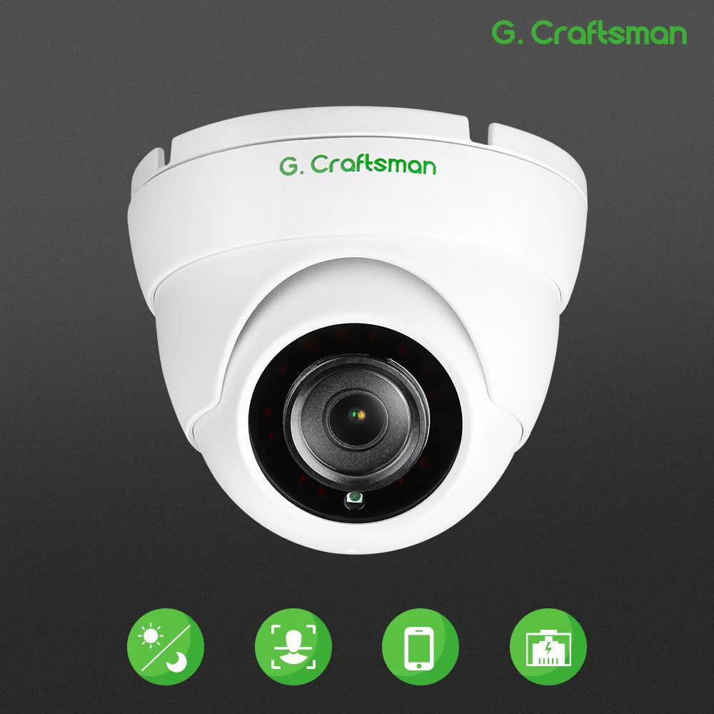 RU 2,8 mm 5 MP POE Wewnętrzny szeroki kąt widzenia Podczerwień Onvif CCTV Nadzór wideo Bezpieczeństwo G.Craftsman