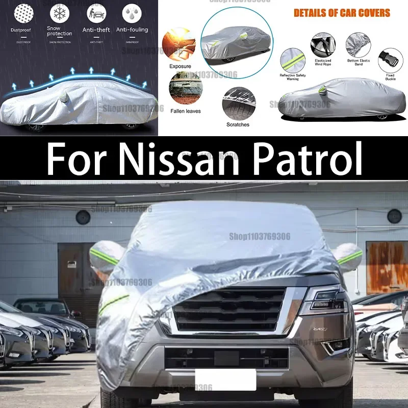 For Nissan Patrol car Cover Dustproof Outdoor Indoor UV Snow Resistant Sun rain Protection  waterproof hail cover for car