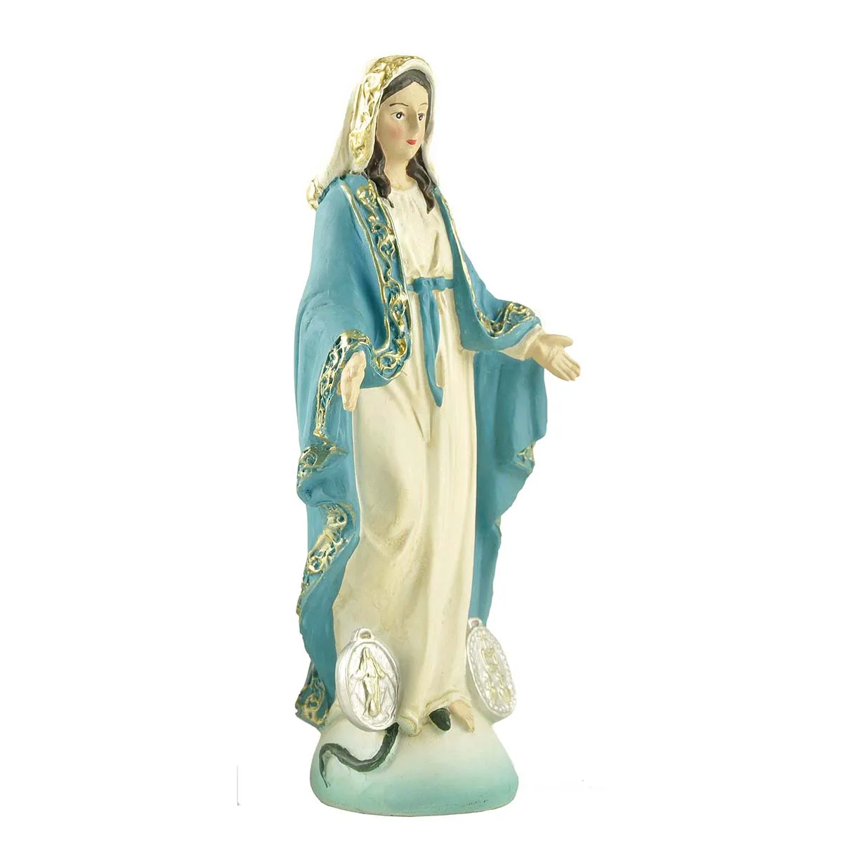 Lady Of Miraculous Medal Unsere Liebe Frau der Anmut Katholische Jungfrau Maria Jungfrau Maria Statuen Katholisches Geschenk Harz Virgen Maria Estatua – Detail 2