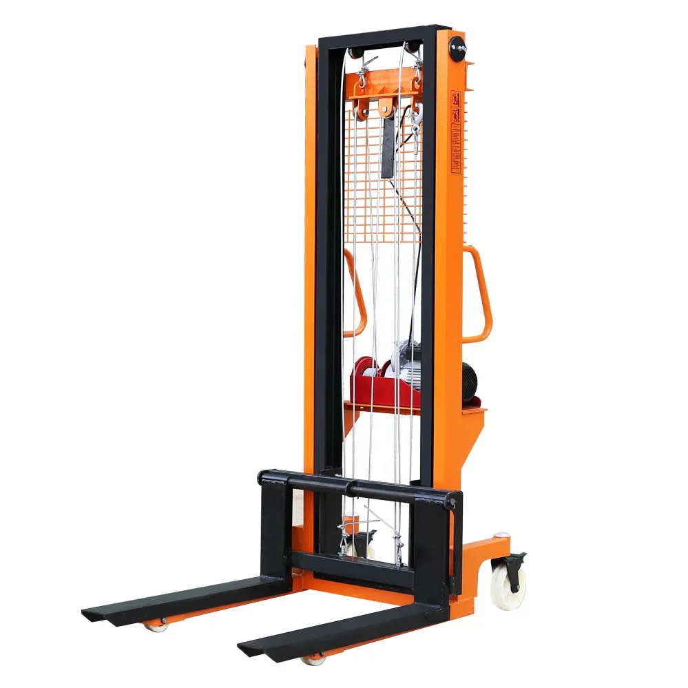 Manual Hydraulic Pallet Stacker Hand Operated Fork Lifting Equipment Warehouse Cargo Stacking Loading Unloading Transport Tool