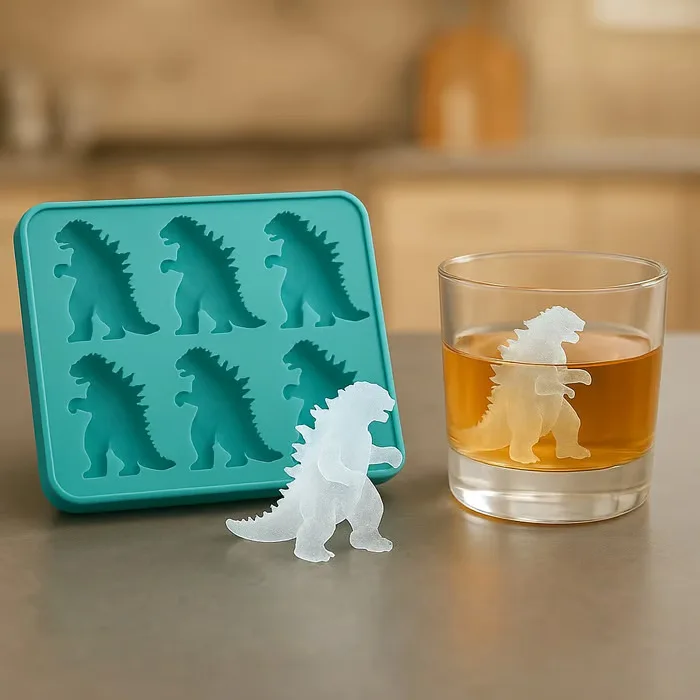 

New Godzilla Ice Mold Kitchen Silicone Mold Cake Decor Candy Jelly Baking Tool Candle Soap Mould Ice Tray Home Decor Gifts