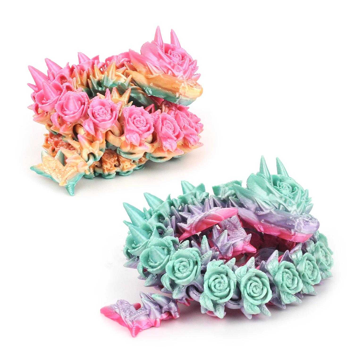 

3D printing rose dragon, crystal dragon, divine dragon crafts, ornaments, gifts, creative figurines, car ornaments, figurines