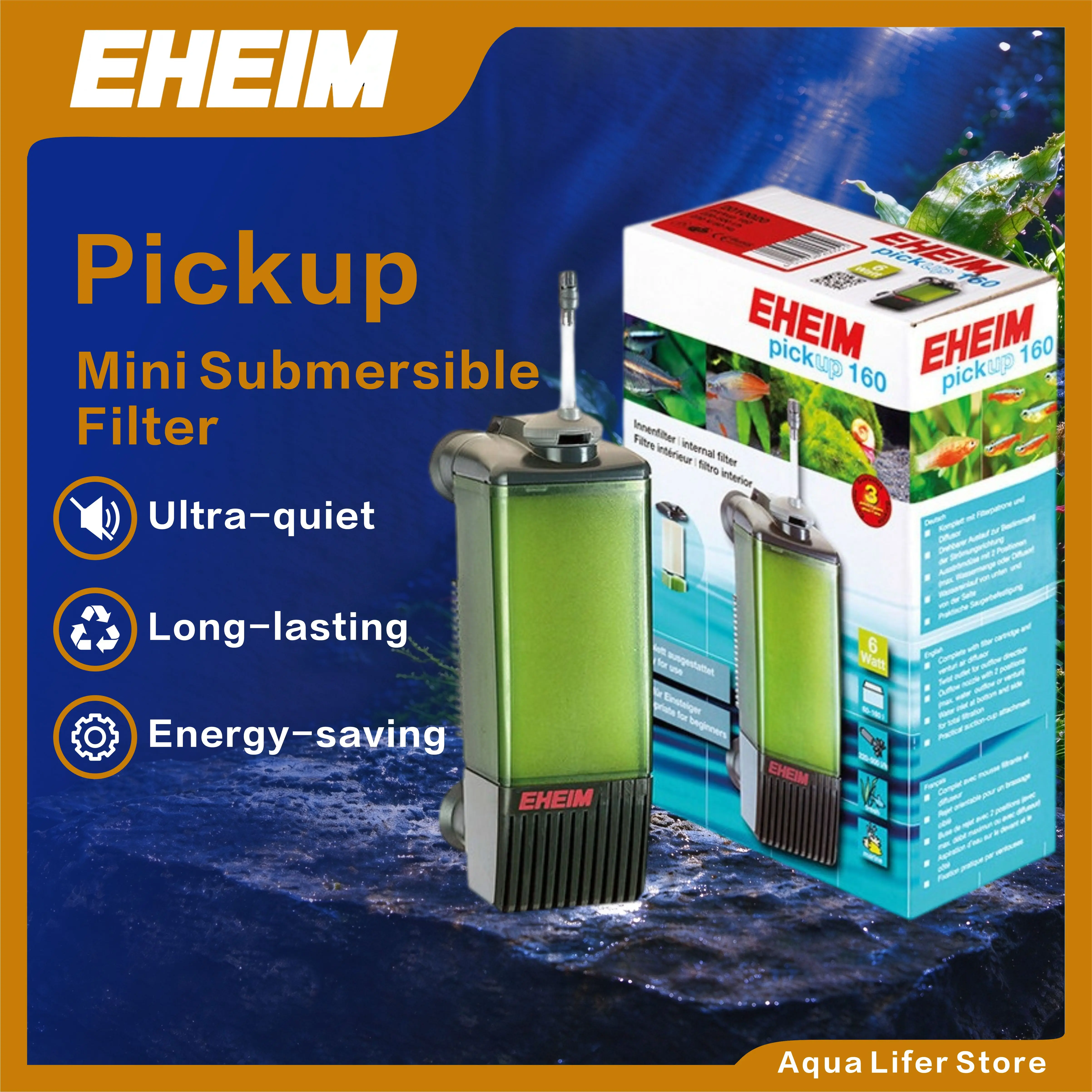 Aquarium Planted Tank Filter - EHEIM Pickup Aquarium Internal Filter, Low