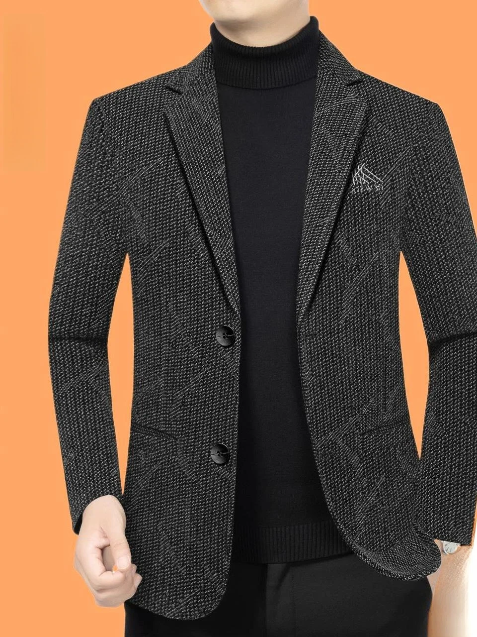 

Мужское утепленное пальто на флисовой подкладке, повседневное, деловое, модное, теплое, осеннее, новое, класса люкс, верхняя одежда для мужчин среднего возраста