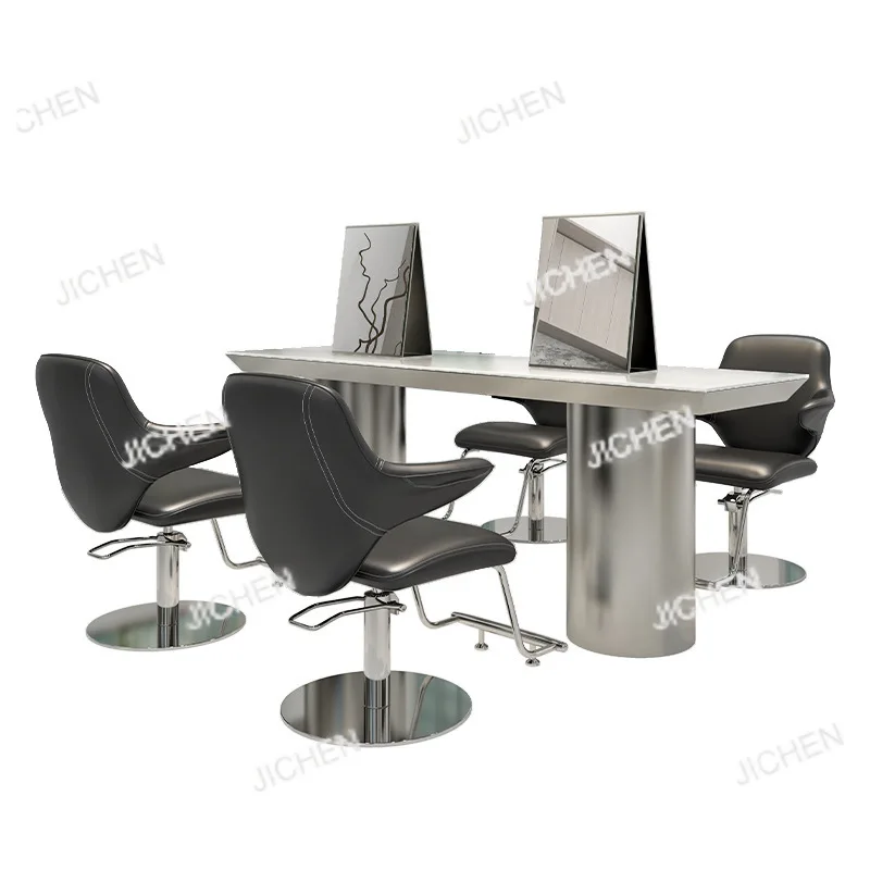 

Barber shop mirror hair salon mirror table single and double-sided floor-to-ceiling hair cutting mirror wall-mounted hair salon