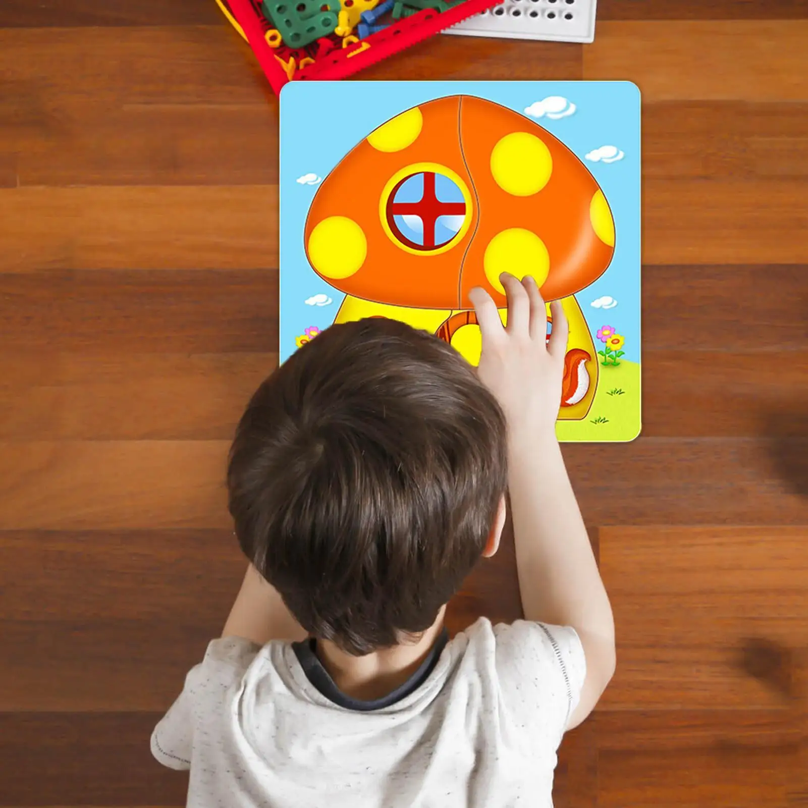 ألغاز خشبية للأطفال ألعاب تعليمية على شكل حيوانات خشبية لمرحلة ما قبل المدرسة ألغاز الصور المقطوعة للأطفال والبنات والسفر المنزلي والمدرسة المنزلية #1