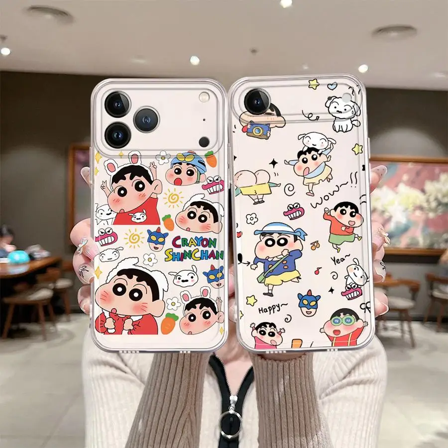 Cra-yons Shin-chans Case for iPhone 17 Pro Max 14 Plus 12 Mini 11 XR 13 Pro XS Max 16 Air 15 17e Soft Phone Cover view 3