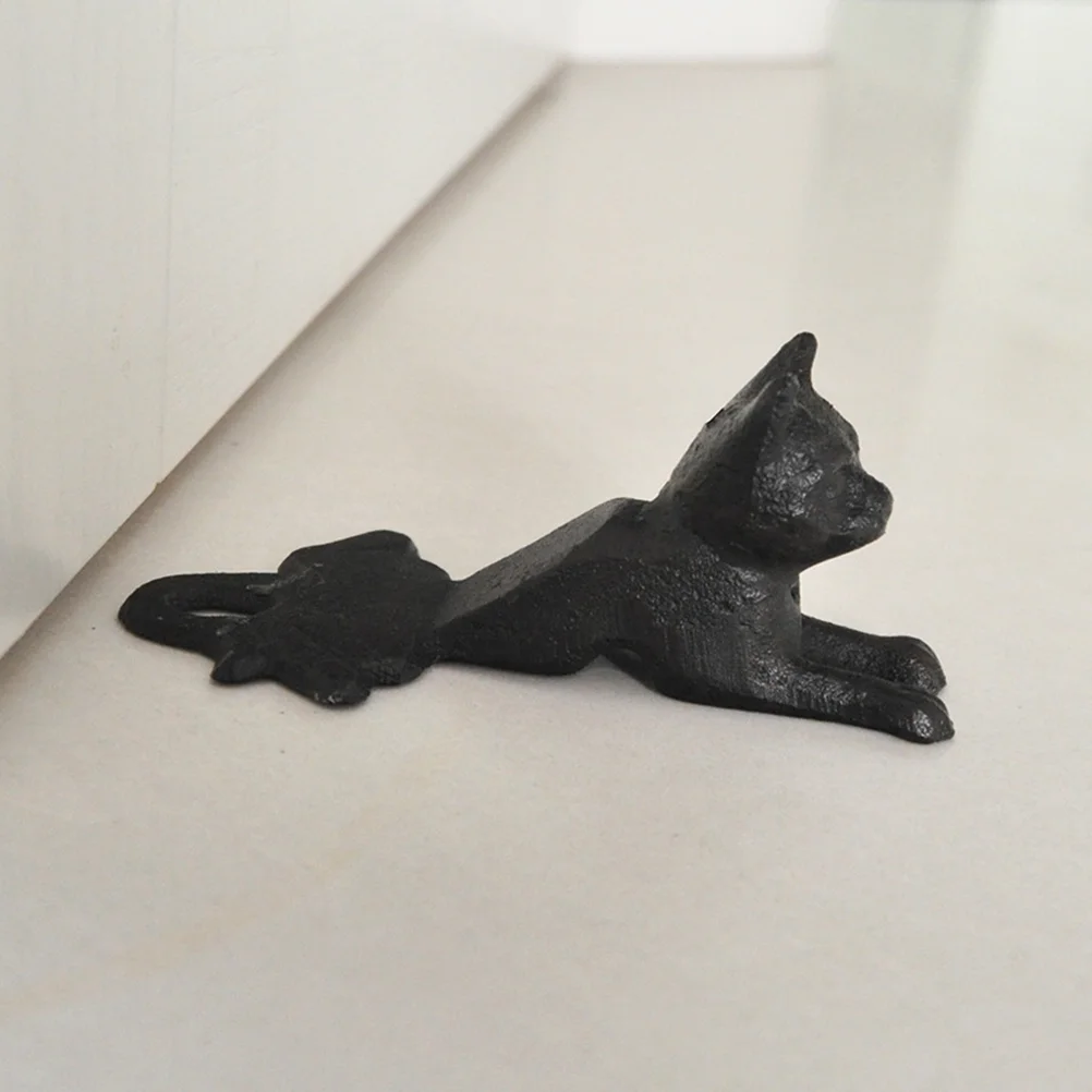 Cast Iron Cat Door Stop Retro Punch-free Wedge Doorstop Nail-free Stopper Decor