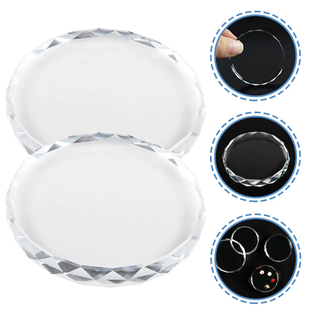 

Набор из 2 палитр для нейл-арта: премиальные стеклянные палитры для смешивания цветов, инструмент для маникюра, гладкий дизайн, легко моется, для накладных ногтей