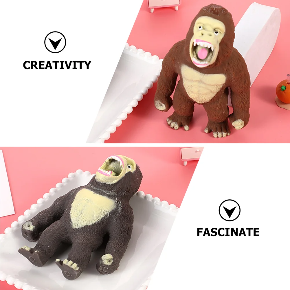 Lala-Stretchy Out Shape Music Monkey Toy para crianças, festa interessante, pressão, suprimentos engraçados, Tpr adorável gorila Zkittles