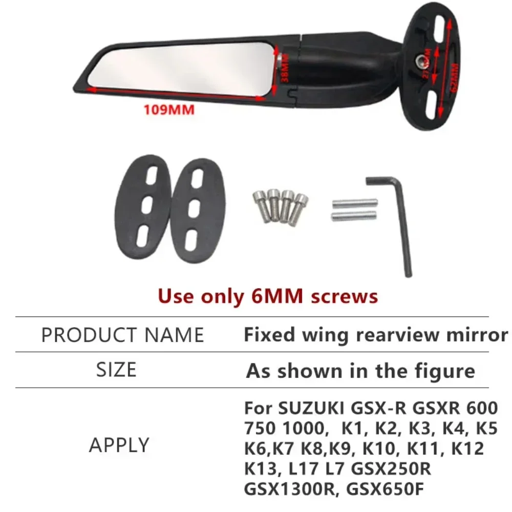 دراجة نارية 360 °   مرايا جناح الرياح الدوارة لياماها YZFR1 R3 R6 R6s R15 R25 R125 مرايا تعديل عكس المرآة