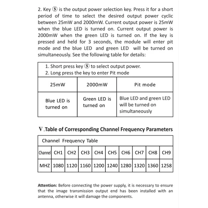 EDT-1.2G/1.3G 2W Pemancar Video VTX Daya Tinggi 3 Gigi Dapat Disesuaikan untuk RC FPV Drone Sayap Tetap Jarak Jauh DIY