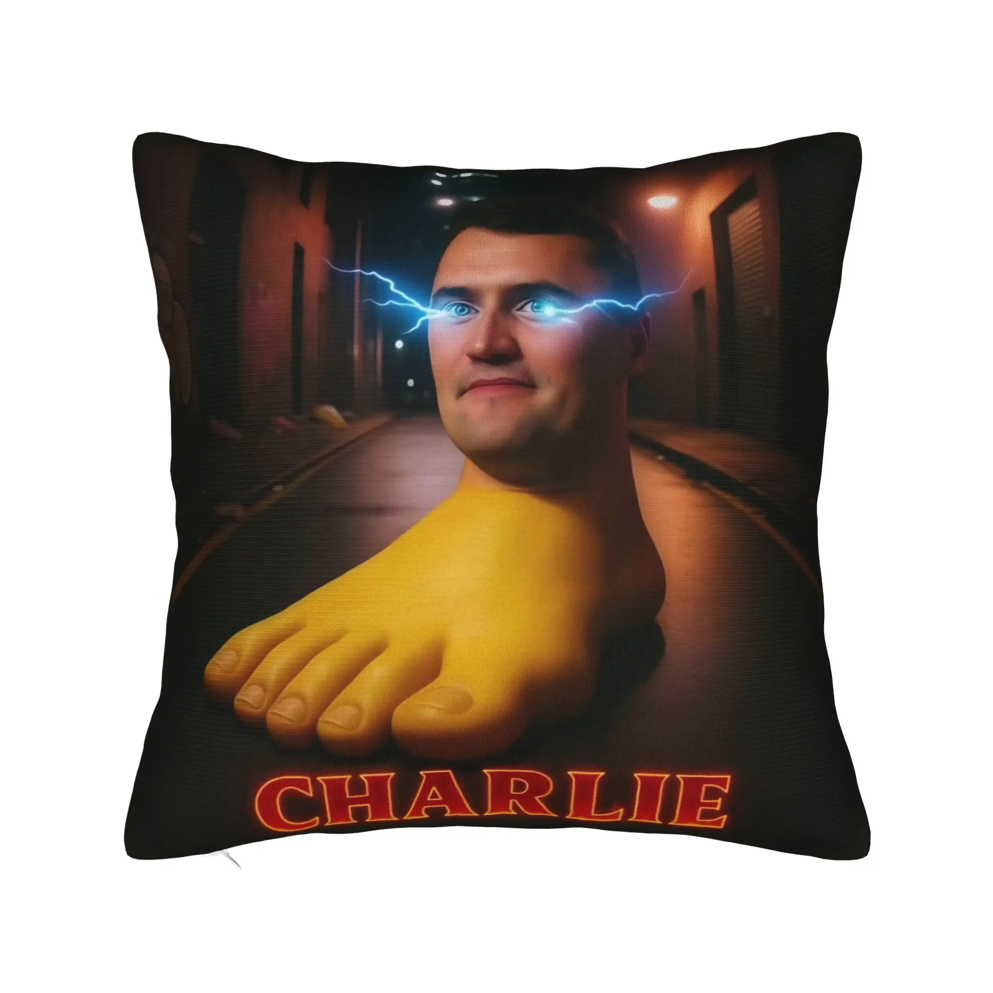 Funny Charlie Kirk Angelic Advocate Pillow Cover Vintage Pillow Case For Sofa Home Decor Square Pillowcases Gift Idea