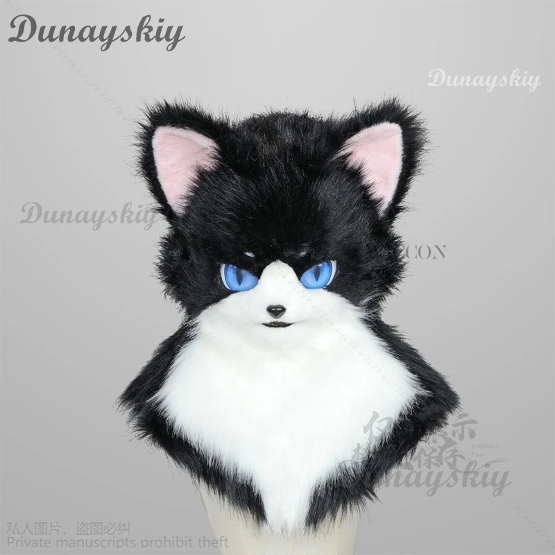 Anime Fursuit Cosplay fantasia, peludo, raposa, cachorro, lobo, animal, gato, patas, luxuoso, máscara de unha, cauda, sapatos para festa de Halloween, anime