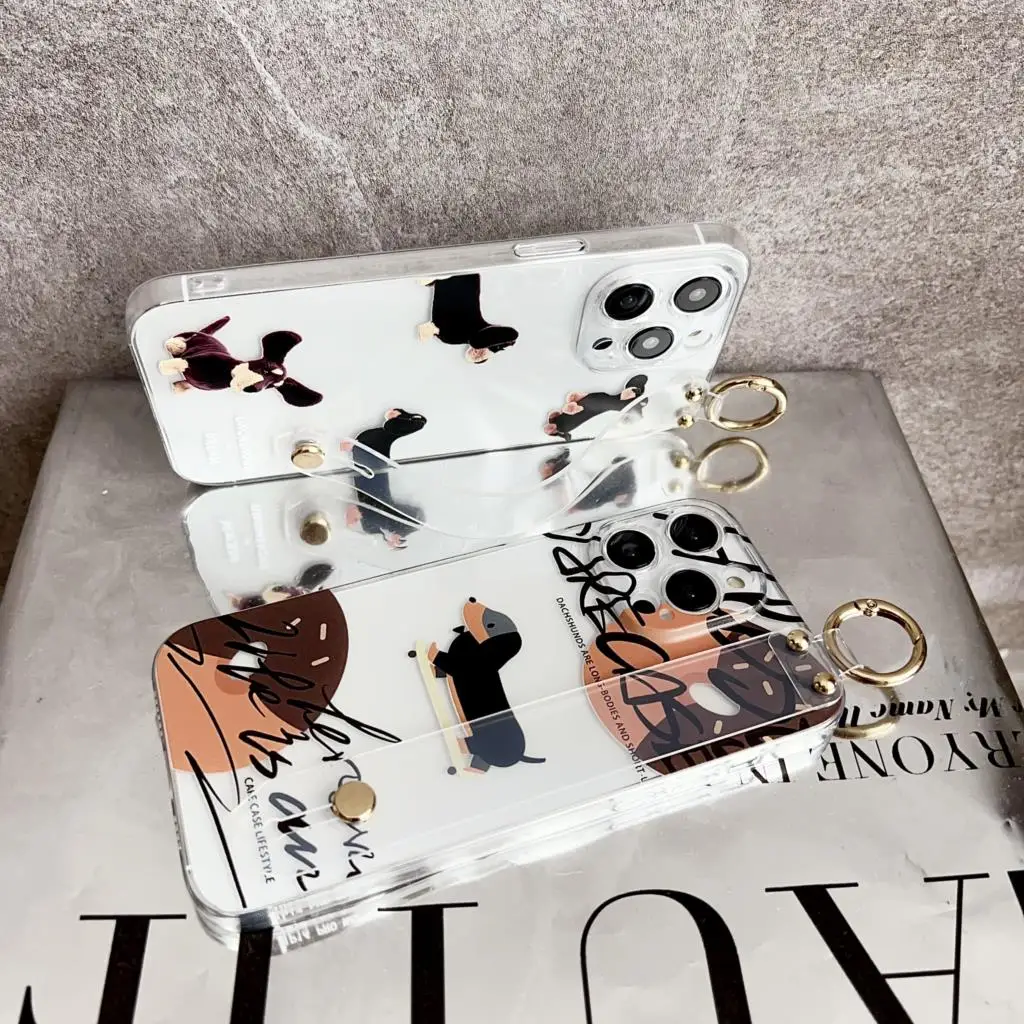 Dog For Huawei Honor 20 X20 X20SE 30 30i V20 30 X40 8x 9x X8 9x X9A 10 X10 V40 Play3 4 Pro Case Wrist Strap Holder