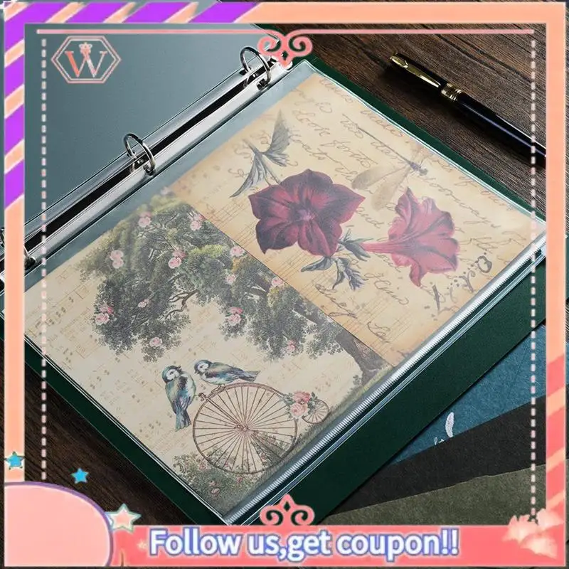 

Upgraded 12Pcs Binder Pouch Loose Leaf Filing Document Storage Bags Waterproof PVC Binder Pockets For 3-Ring Binder