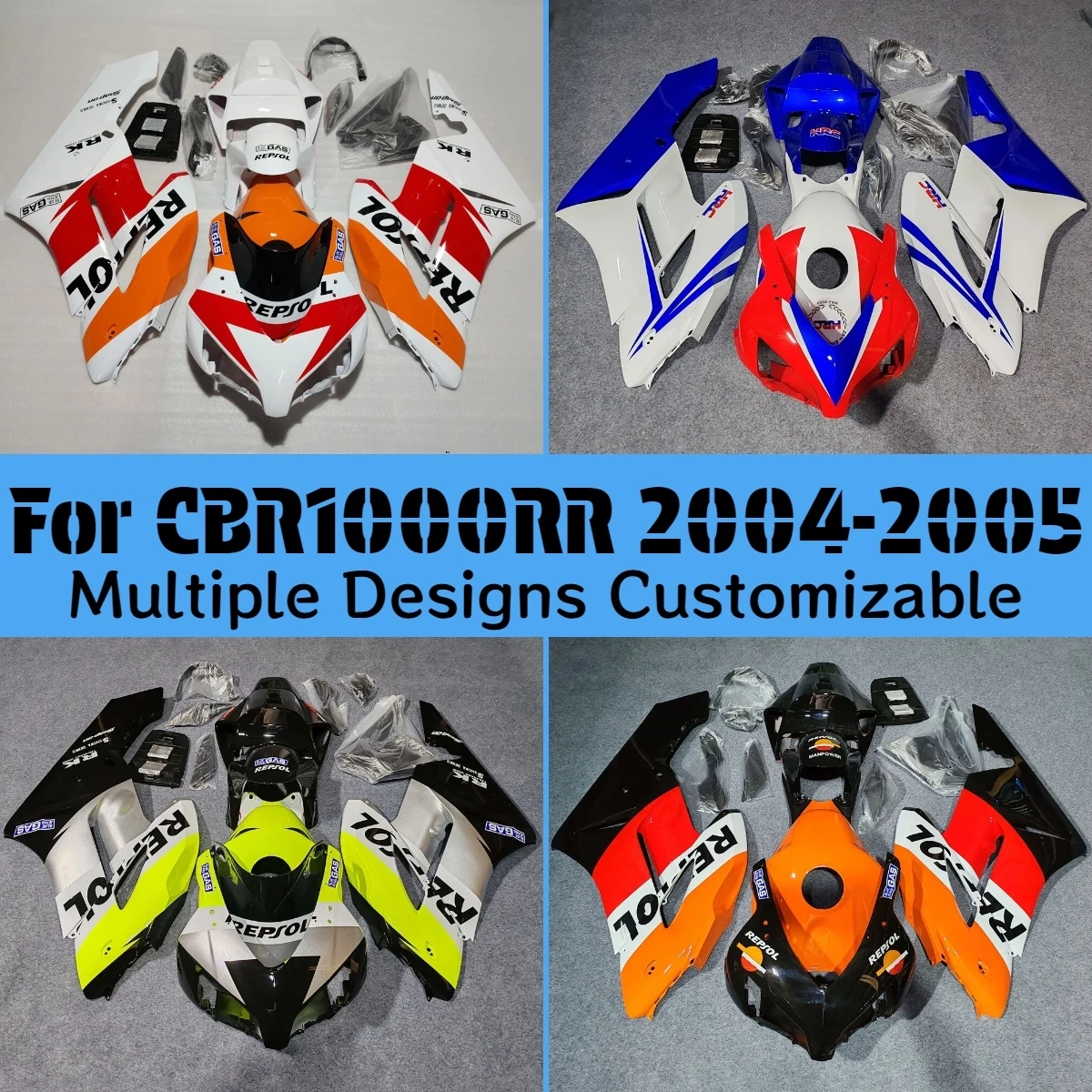 CBR1000RR 2004 2005 Verkleidungsset für HONDA CBR 1000RR 04 05 Spritzgegossene Anpassbare Motorradverkleidungen