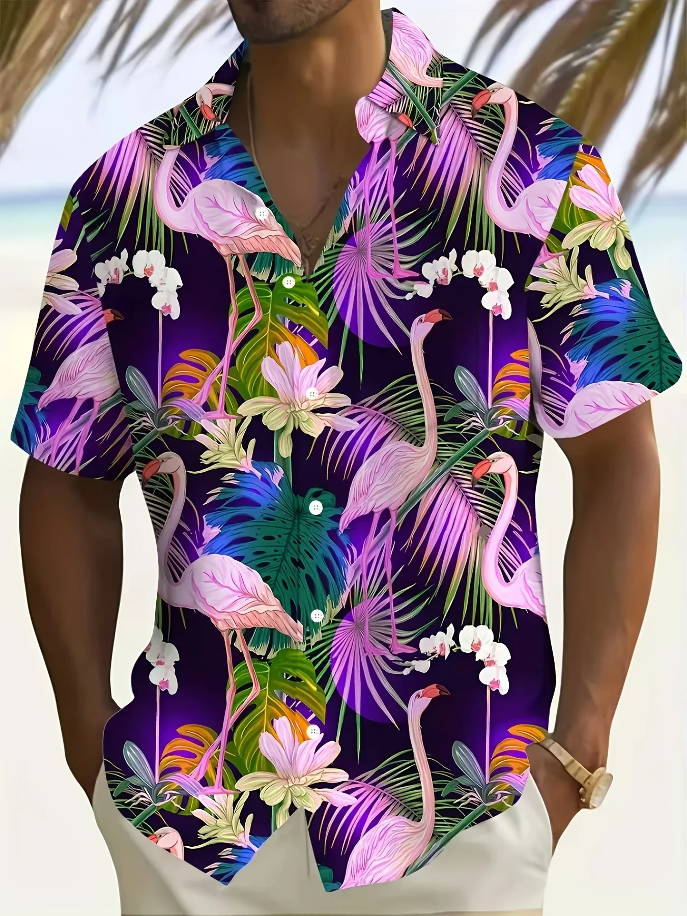 

2026 Fashion Casual Men's Hawaiian Shirt Summer Man Women Short Sleeve Cool Beach Party Print Holiday Vacation Shirts