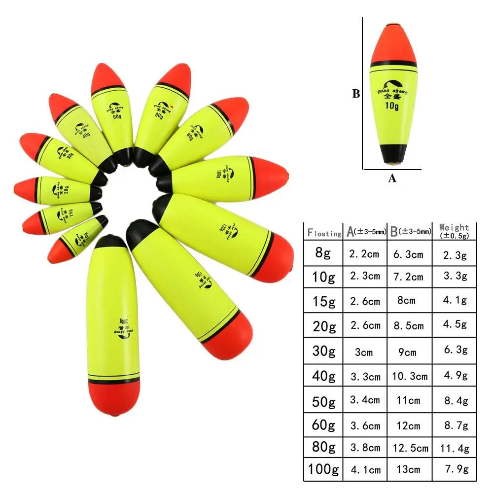 8g-200g Schiuma Galleggiante Da Pesca Galleggiante Galleggiabilità EVA Elastico Galleggiante Da Pesca Alla Roccia Bobber Flotador Peche Boia Attrezzatura Da Pesca