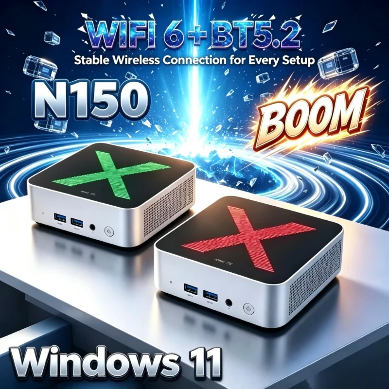 2026 NEW Mini Desktop PC Core  N150 WiFi6 BT5.2 Win11 Pro 4K HD 16GB RAM 1TB/2TB SSD For Daily Entertainment & Office