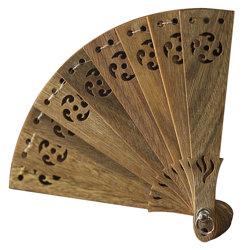 مروحة صغيرة سيارة قلادة الخشب مروحة قابلة للطي ديكور المفاتيح سحر شنقا نامور الفنون الحرف جرس ريترو ستايل
