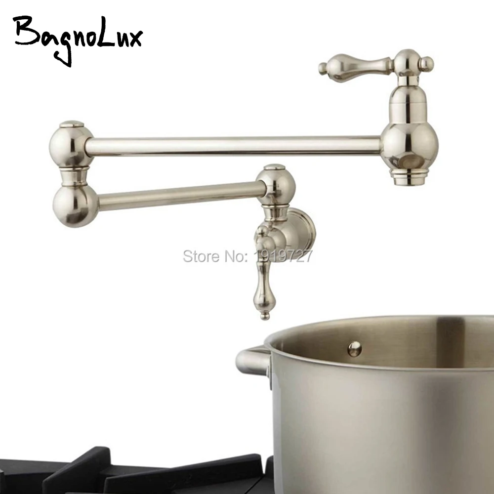 Bagnolux High Quality Wall Mounted Dual Shut Off Valve Pot Filler Faucet with 22