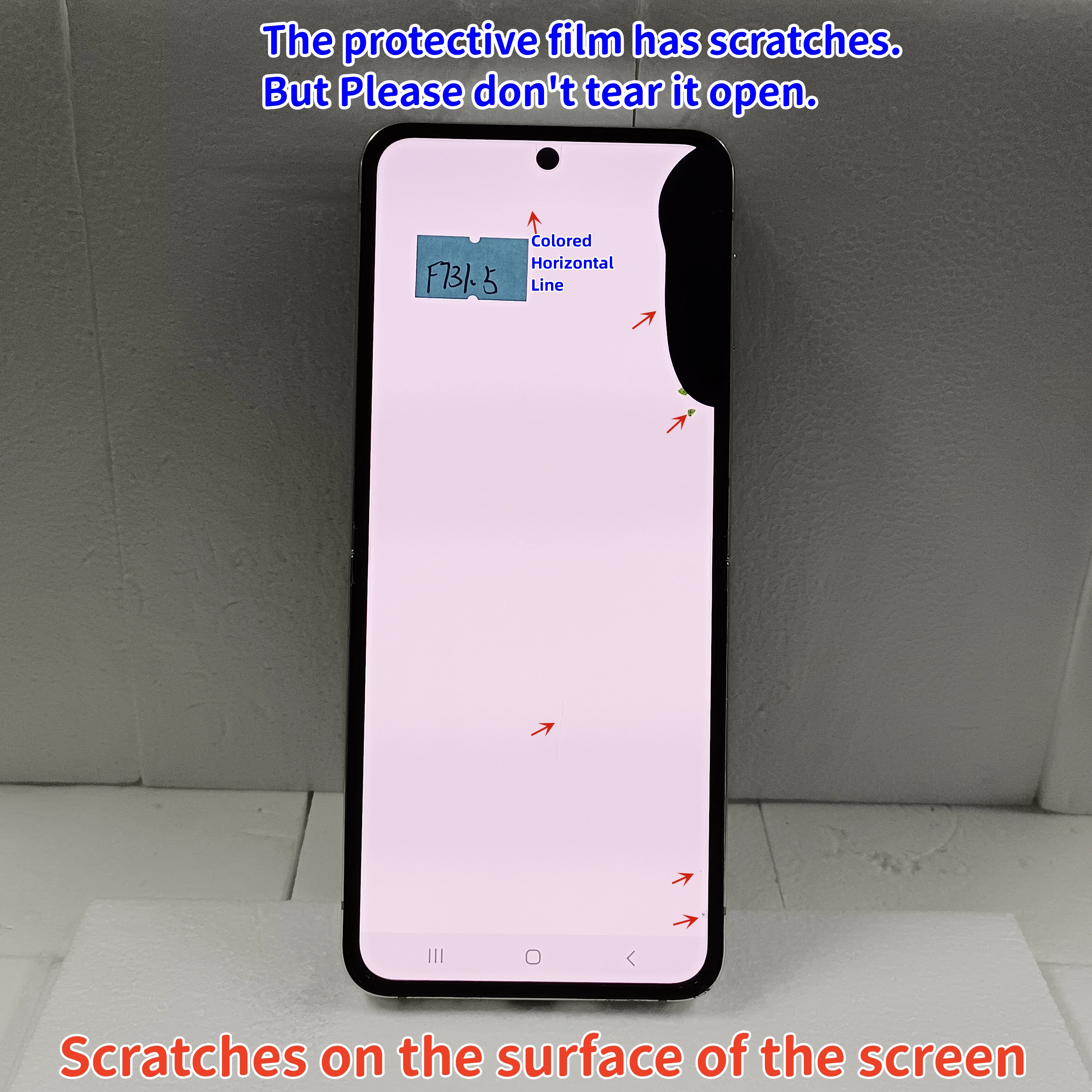 100% Work For Samsung Galaxy Z Flip 5 Lcd Display Touch Panel Screen Digitizer For Z Flip 5 F731 F731b F731u Lcd With Defects