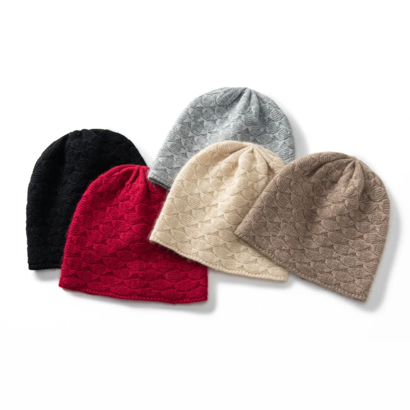 MERRILAMB 2024 New Cashmere Hat Women\'s Fashion Casual Knitted Cashmere Skullies Beanies Caps Winter Outdoor Keep Warm Hats