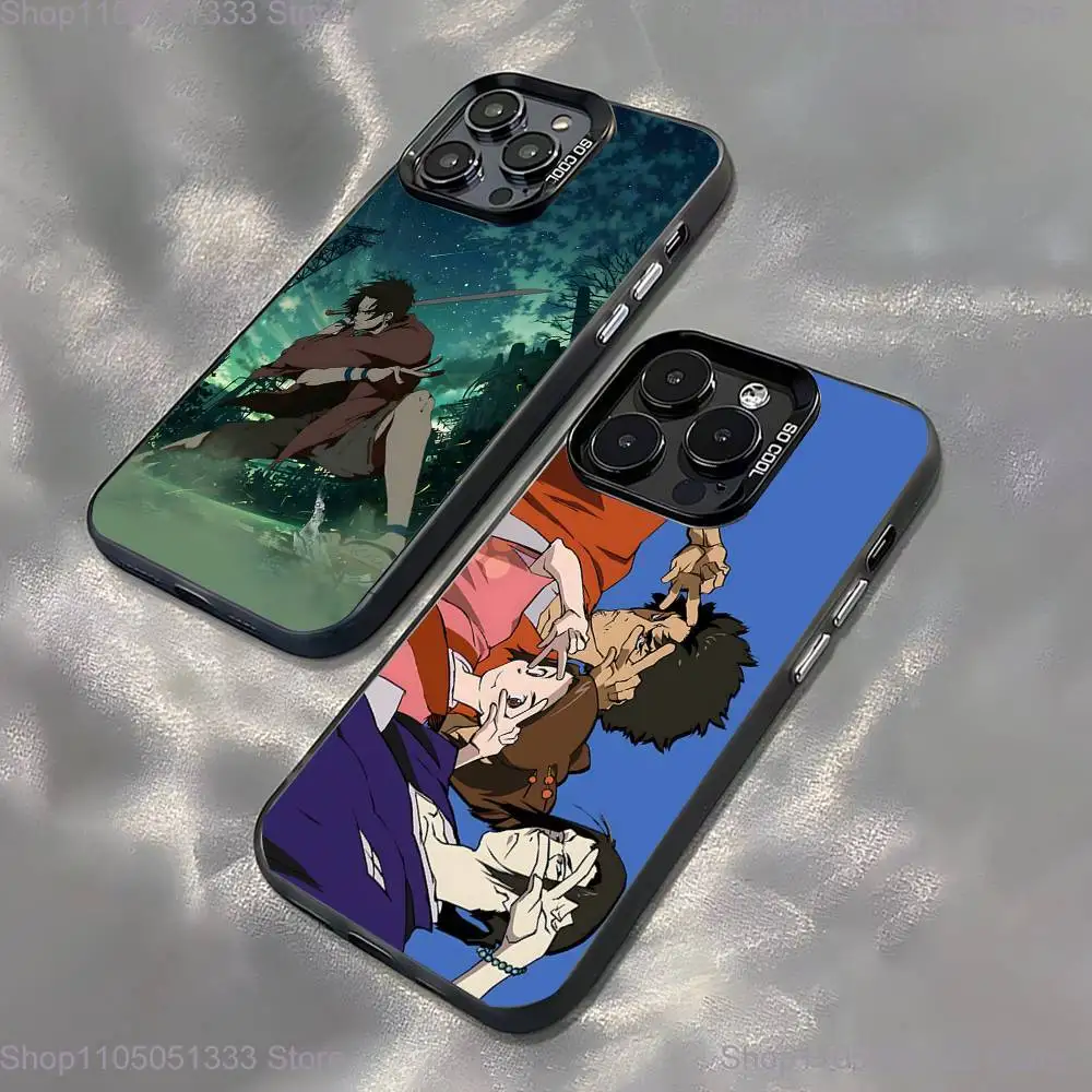 

Anime S-Samurai C-Champloo Phone Case For iPhone 16,15,14,13,12,11,Pro,XS,Max,Plus,Mini,SE Black Candy Matte Shockproof Cover