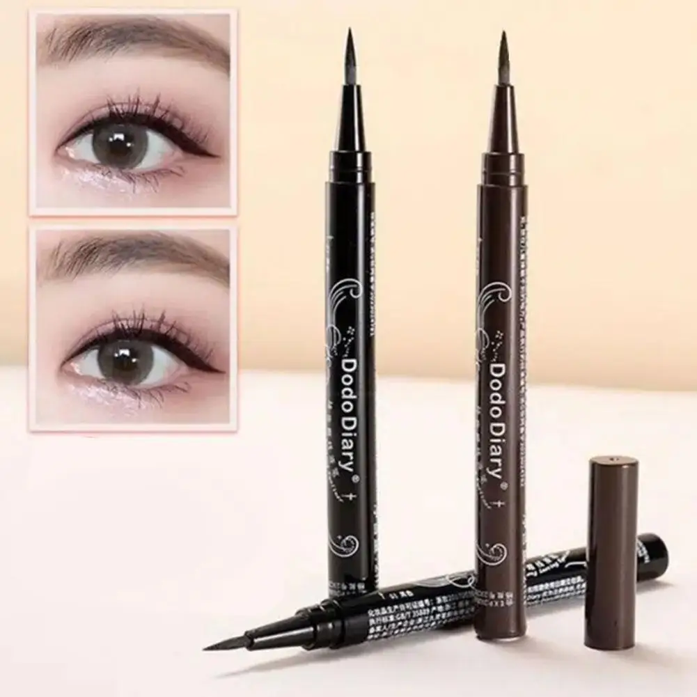 The liquid eyeliner is extremely thin, impermeable spotter brown mole and waterproof O4V9