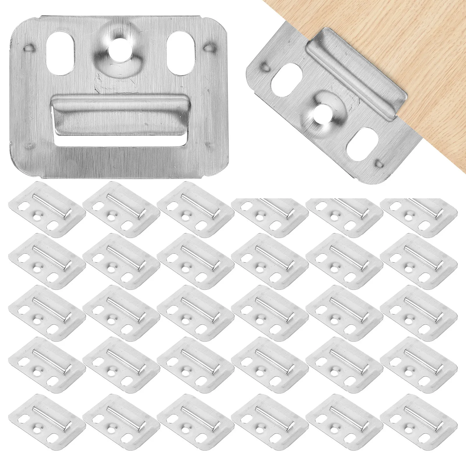 200Pcs Furniture Buckles Stainless Steel Wall Panel Fixing Clips Waterproof Quick Install Clamps for Panels Wall Panel Buckle