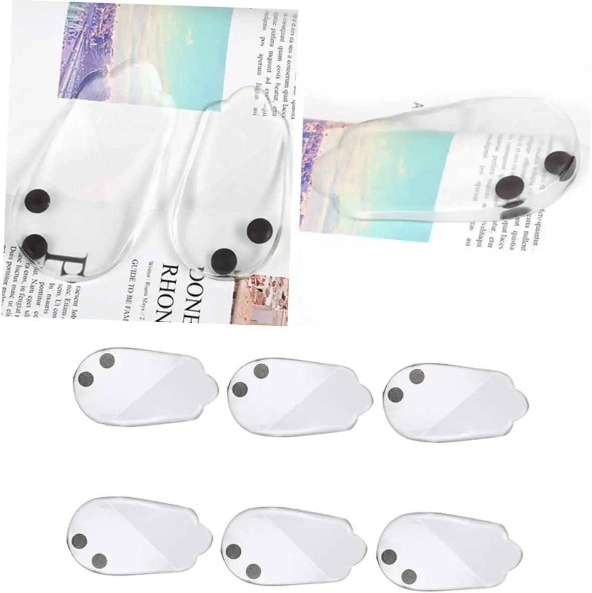 Medial & Lateral Gel Heel Wedge Inserts - for Supination & Overpronation Correction, Built in Magnetic Insoles- 2 Pairs
