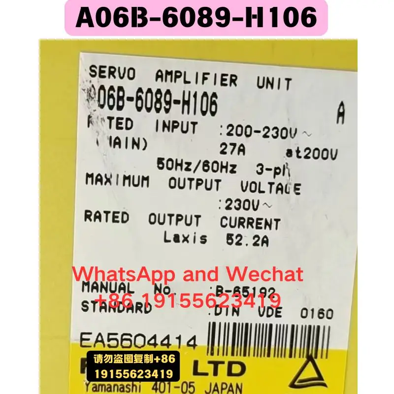 

Used OEM disassembled parts A06B-6089-H106 Driver Functional test OK Quick delivery