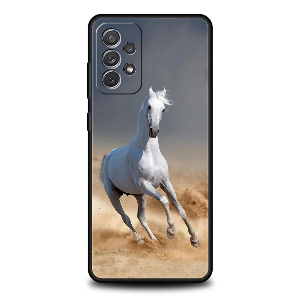 Horse Great Beauty Galloping Phone Case Cover for Samsung Galaxy A13 A14 A22 A32 A33 A34 A52 A72 A11 A51 A71 5G Shockproof Shell