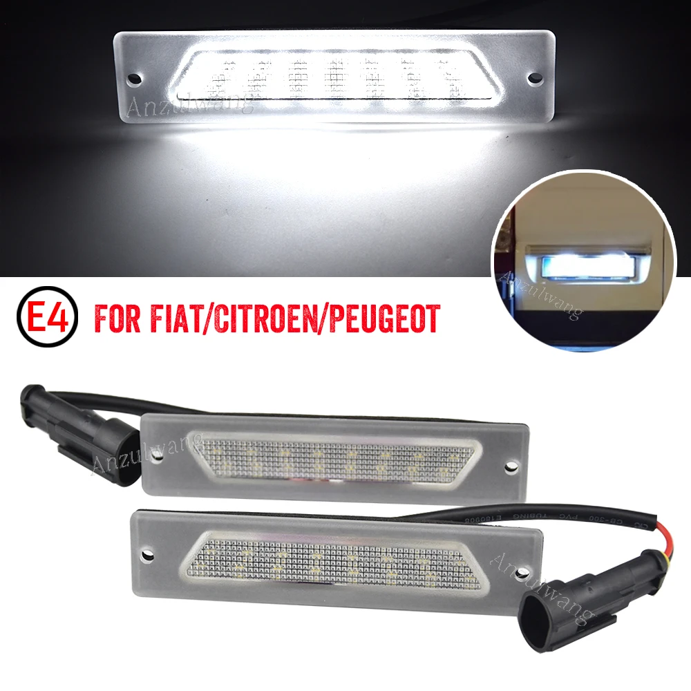 

LED License Plate Lights Base For Fiat Ducato Box Bus Peugeot Boxer Bus Citroen Jumper Bus Box 1994-2002 Number Lamp