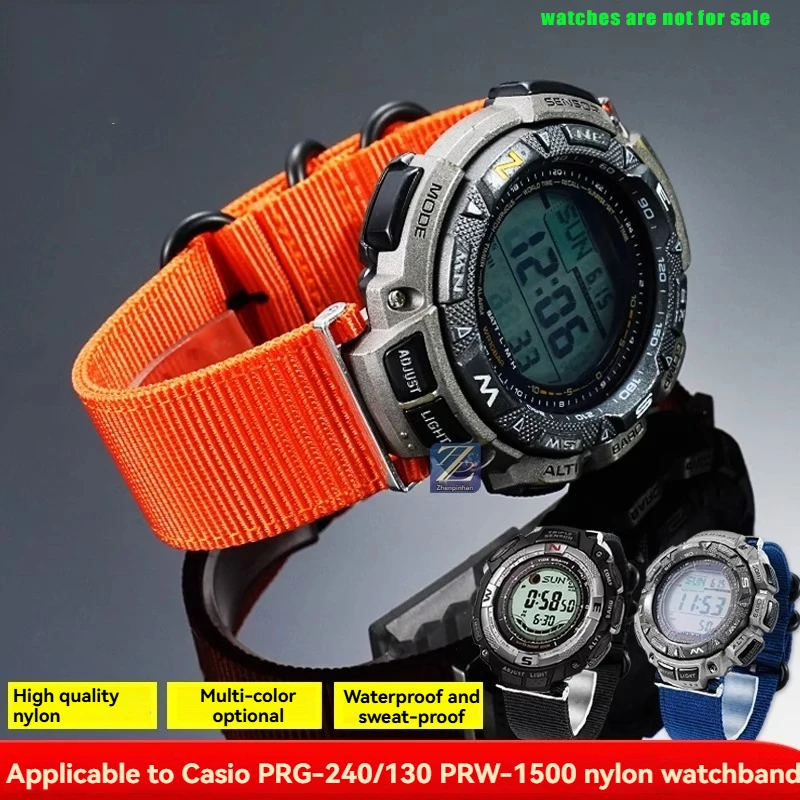 

Спортивный холщовый ремешок для часов Casio PRG-240/PRG-130Y/T PRW-1500 Series, нейлоновый спортивный ремешок для часов серии PROTREK, мужской браслет
