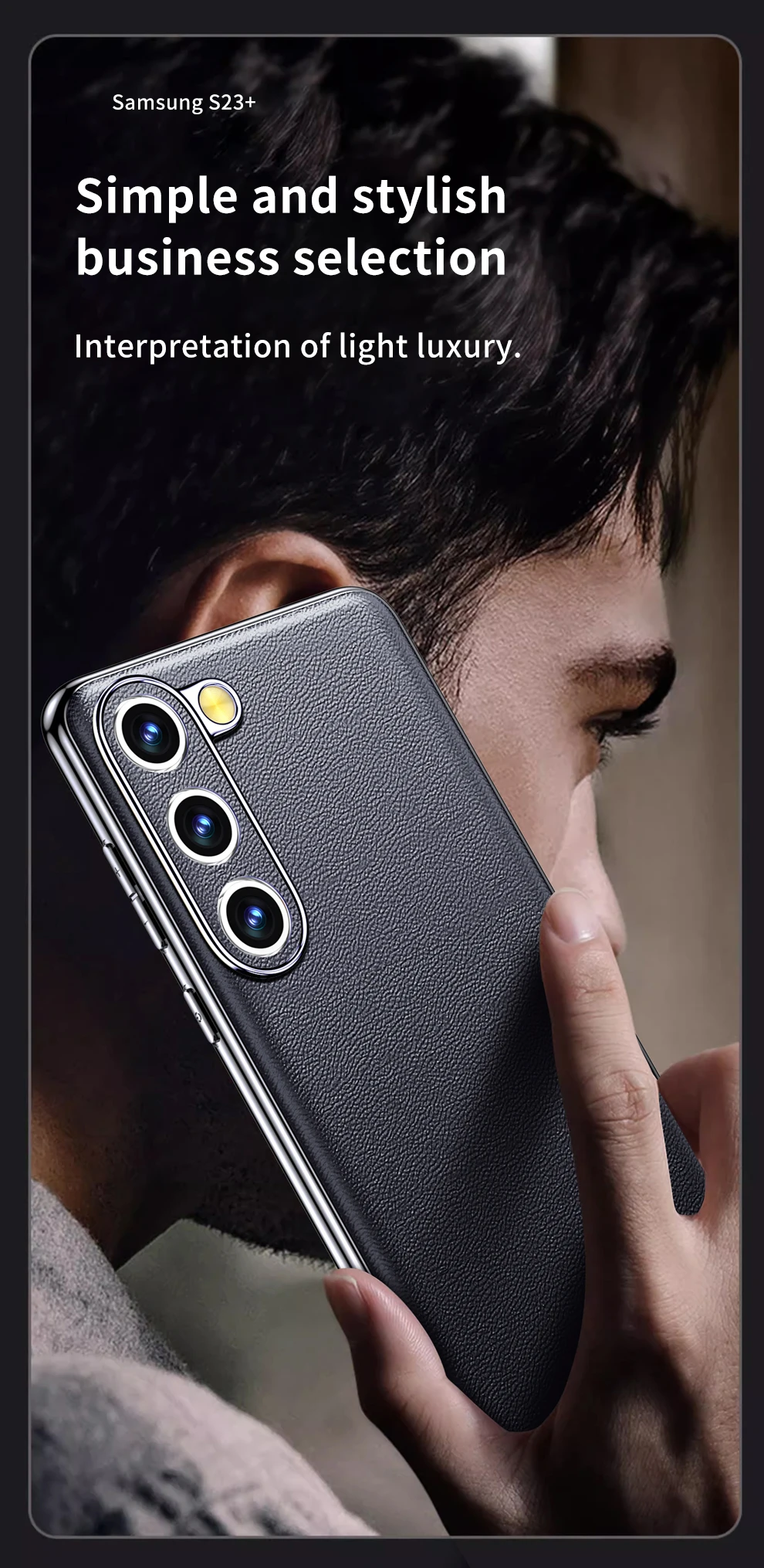 Handy hülle aus echtem Rindsleder für Samsung Galaxy S 24 23 S24 S23 Ultra S22 plus S21 Fe Note 20 Beschichtung stoß feste Schutzhülle – Detail 9