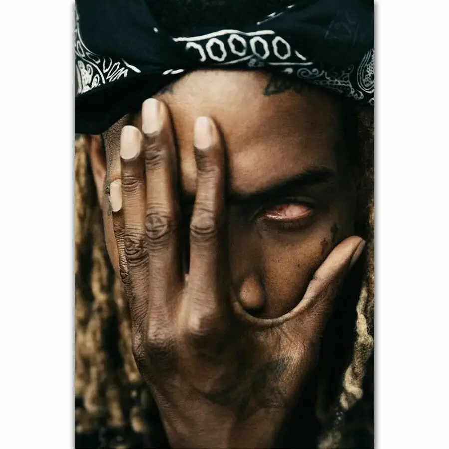 Fetty Wap Rapper Music Singer Star Silk Fabric Wall Poster Art Decor Sticker Bright