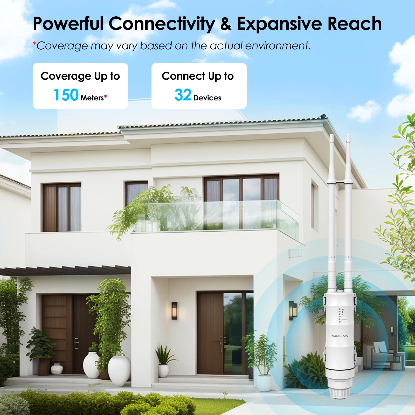 WAVLINK High Power Long Range IP67 Waterproof Wireless WIFI Outdoor Router/AP/Repeater AC1200/600/300 5G/2.4G Wi-Fi Booster POE