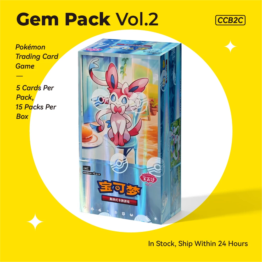 Imagen de 100% Original en Stock, Caja de Sobres de Pokémon PTCG Scarlet & Violet, Paquete Gem Pack Vol.1 Vol.2 Vol.3 Vol.4 Vol.5, Colección de Regalos para Niños