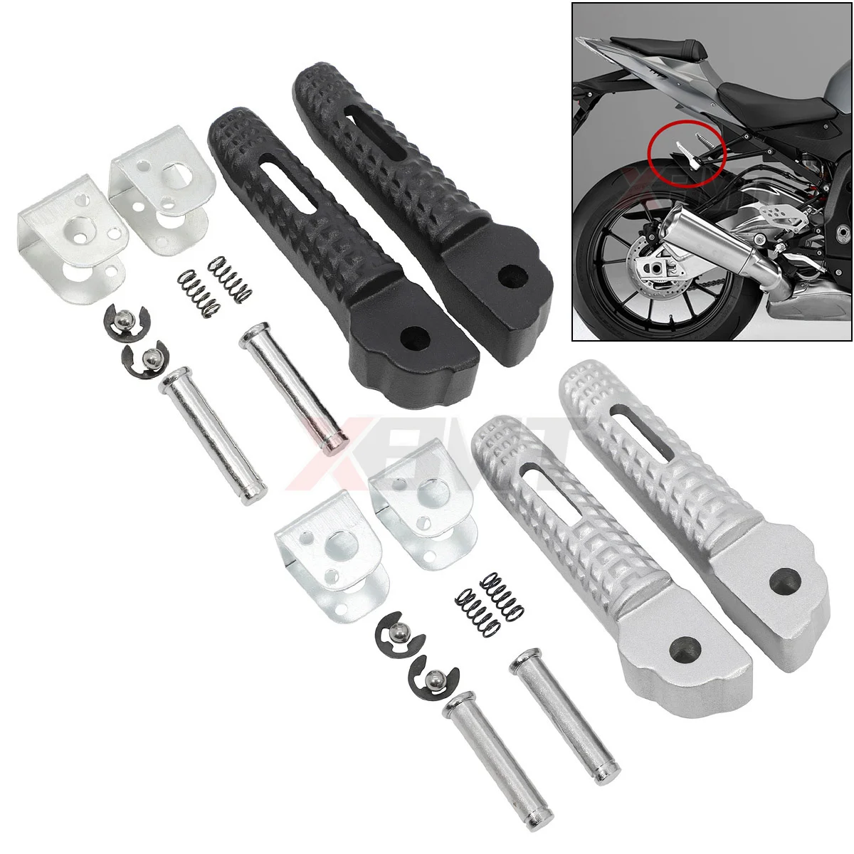 

Motorcycle Rear Footrests Foot Pegs For BMW S1000R 2016-2020 S1000RR 2009-2022 HP4 K42 2011-2014 R Nine T Pure Urban 2016-2022