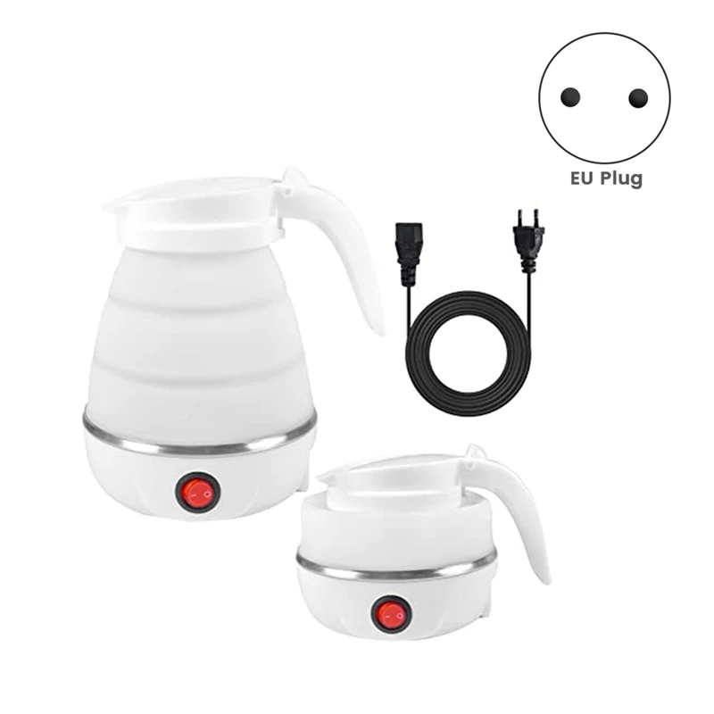 Travel Folding Kettle Silicone Kettle Portable Shrinkable Kettle EU Plug AC 220V