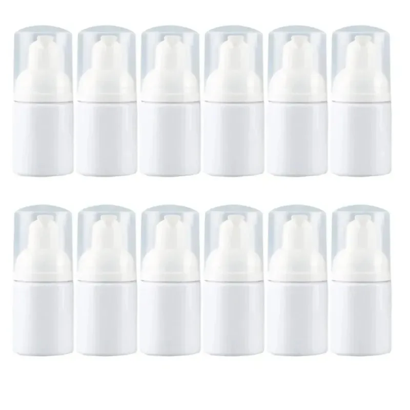 12Pcs 30ML Refillable Empty Foam Dispenser Bottle Plastic Bottle Portable for Cleaning Travel Mini Foaming Soap Pump