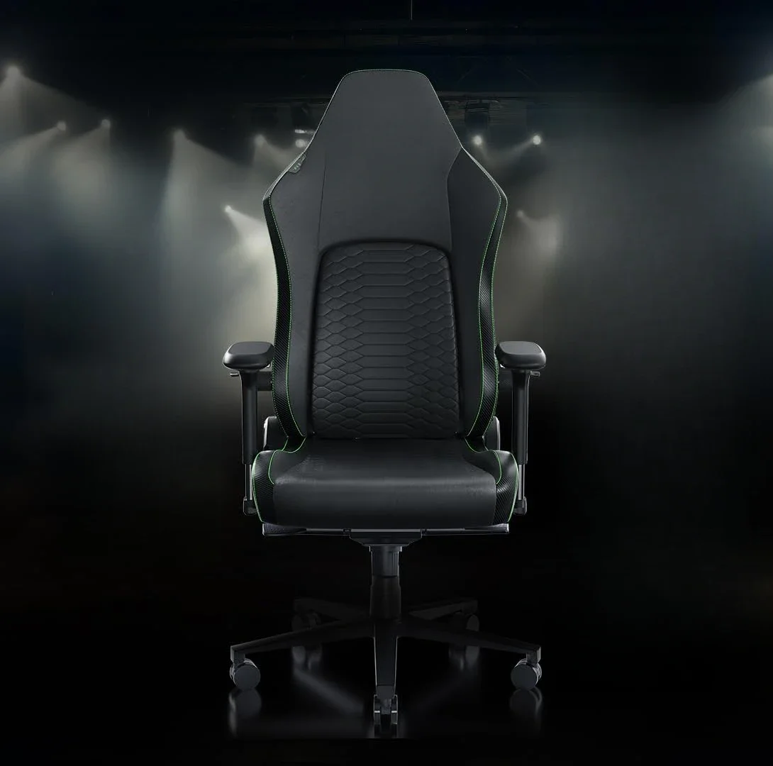 Gaming Chair: Adaptive Lumbar Support - Adjustable Lumbar Curve - High Density Foam Cushions - Reactive Seat Tilt