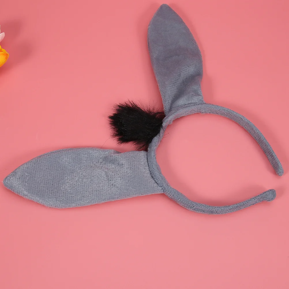 

Little Donkey Headband Ear Animal Women Headdress Headbands for Girls Womens Grey Miss