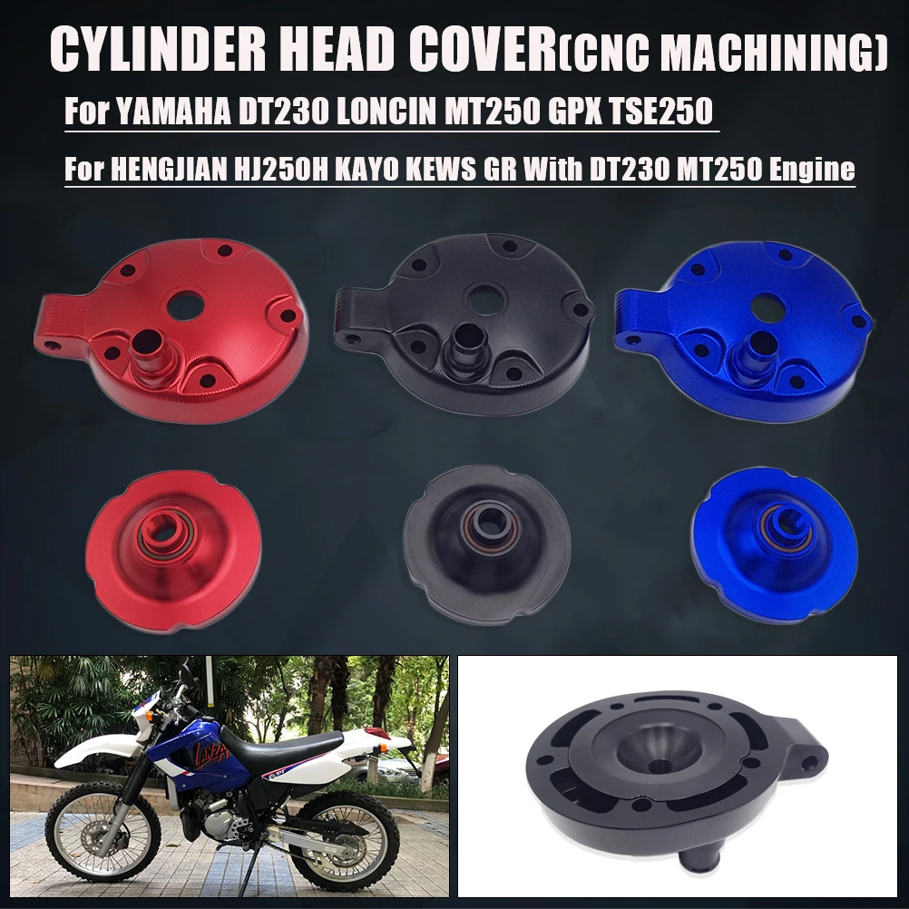 OTOM DT230 MT250 Motorcycle CNC Machining Cylinder Head Cover Guard Protector For YAMAHA LONCIN GPX TSE250 HENGJIAN HJ250H KEWS